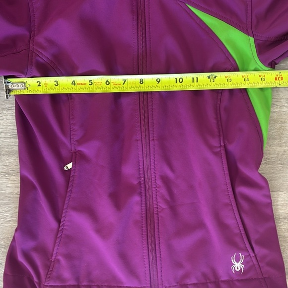 Spyder Spell Out Color Block Soft Shell Full Zip Jacket - Picture 4 of 9